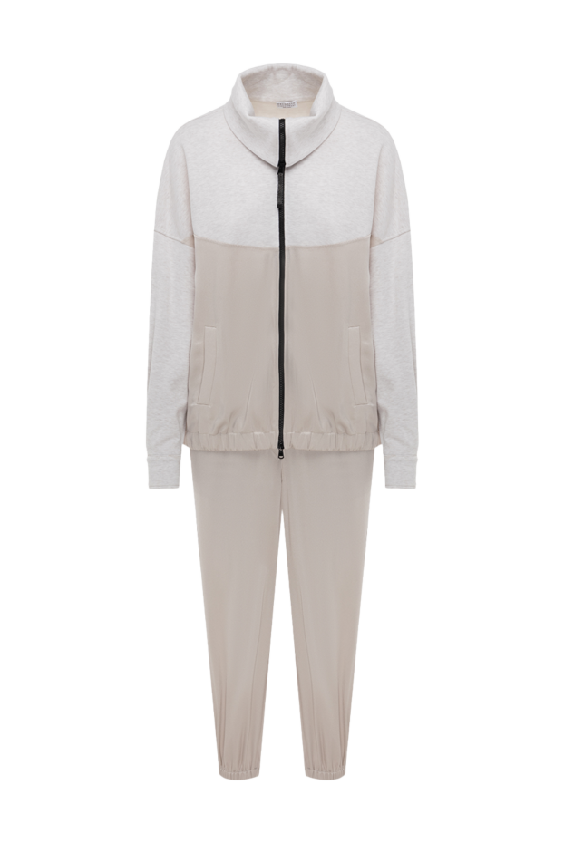 Brunello Cucinelli двухцветный костюм с воротником-стойкой и эластичными манжетами
175472 - фото 1