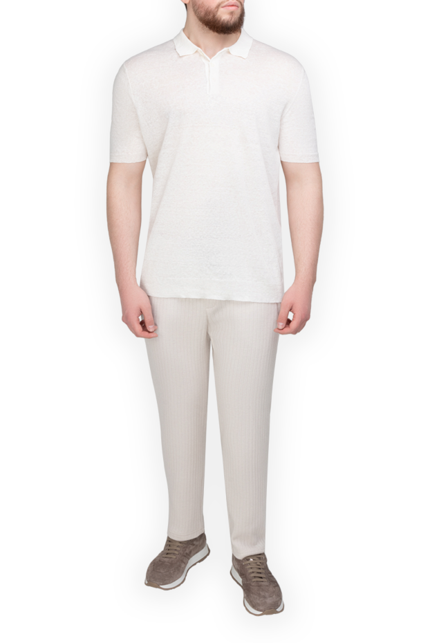 Eleventy beige wool and cashmere pants for men 175486 - photo 2