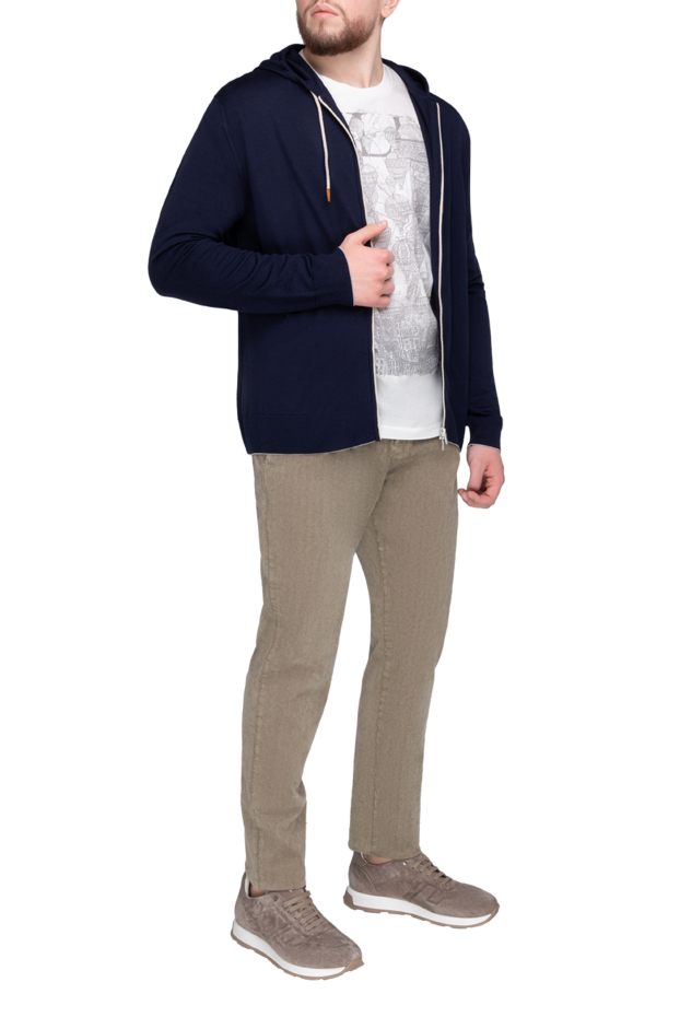 Eleventy men's blue mohair and silk sweatshirt 175490 - photo 2
