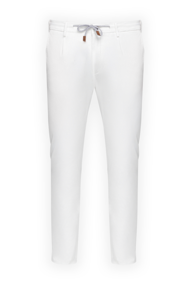 Eleventy men's white trousers with ties 175495 - photo 1