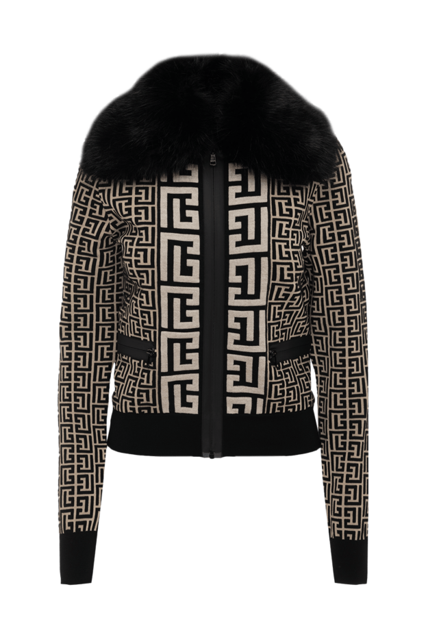 Balmain куртка из шерсти и вискозы черная женская 175522 - фото 1