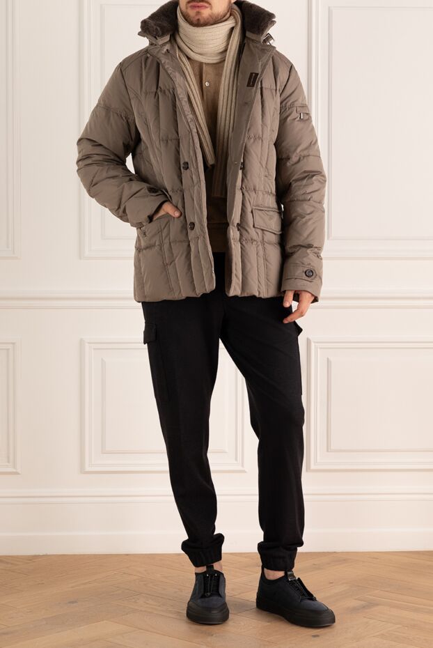 Moorer down jacket made of polyester beige for men 175523 - photo 2