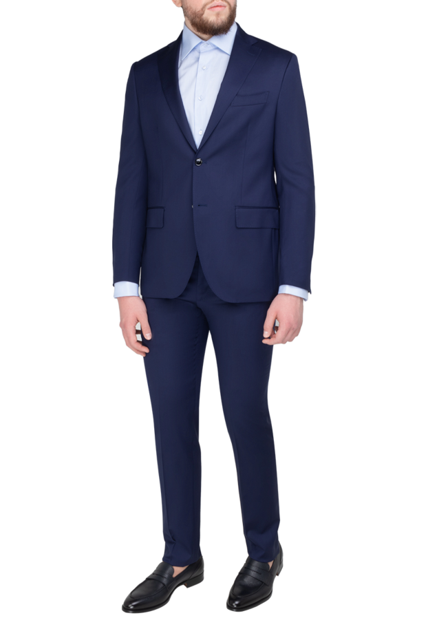 Sartoria Latorre strict dark blue wool suit with single-breasted jacket 175547 - photo 2