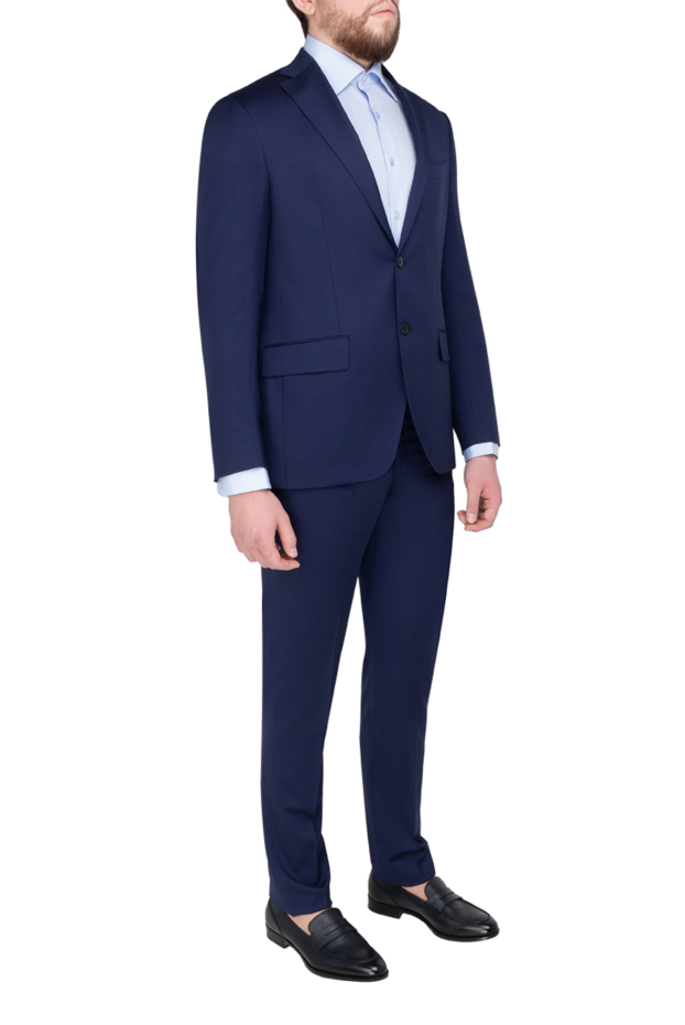 Sartoria Latorre strict dark blue wool suit with single-breasted jacket 175547 - photo 3