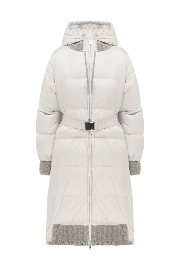 Panicale gray women's down jacket with hood and knitted trim
175564 - photo 1