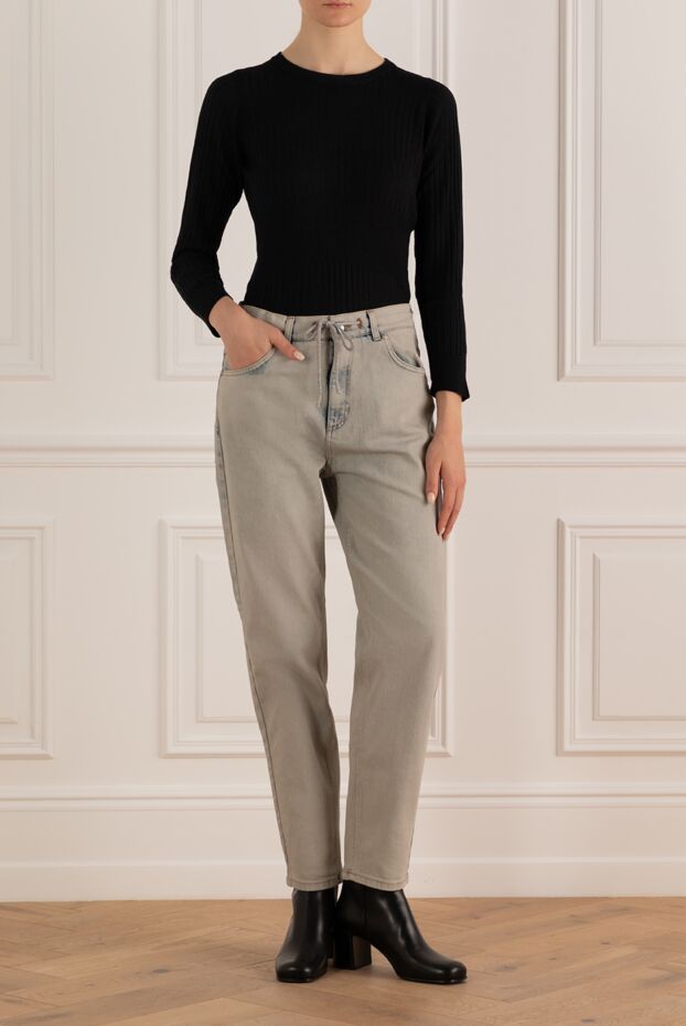 Panicale black wool and silk jumper for women 175568 - photo 3