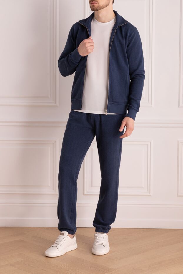 MC2 Saint Barth cotton tracksuit blue with textured surface 175613 - photo 2