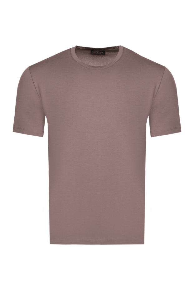 Cesare di Napoli men's beige-brown t-shirt with a round neck
175617 - photo 1