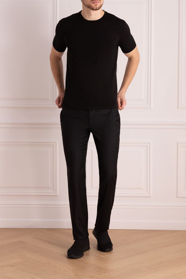 Cesare di Napoli basic cotton t-shirt in black with a round neck
 175619 - photo 2