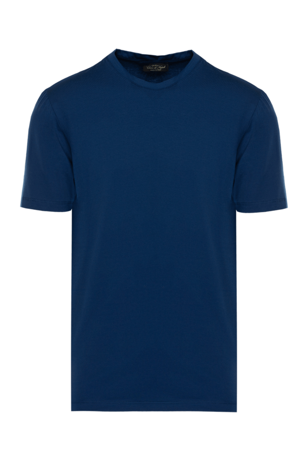 Cesare di Napoli men's solid color t-shirt in deep blue shade
175627 - photo 1