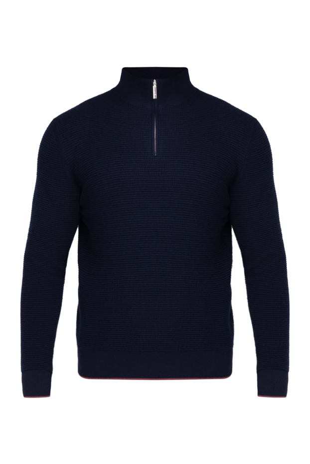 Stefano Ricci джемпер из кашемира и шелка мужской синий 175643 - фото 1