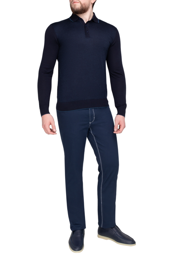 Stefano Ricci поло с длинным рукавом из кашемира и шелка мужское серое 175645 - фото 2