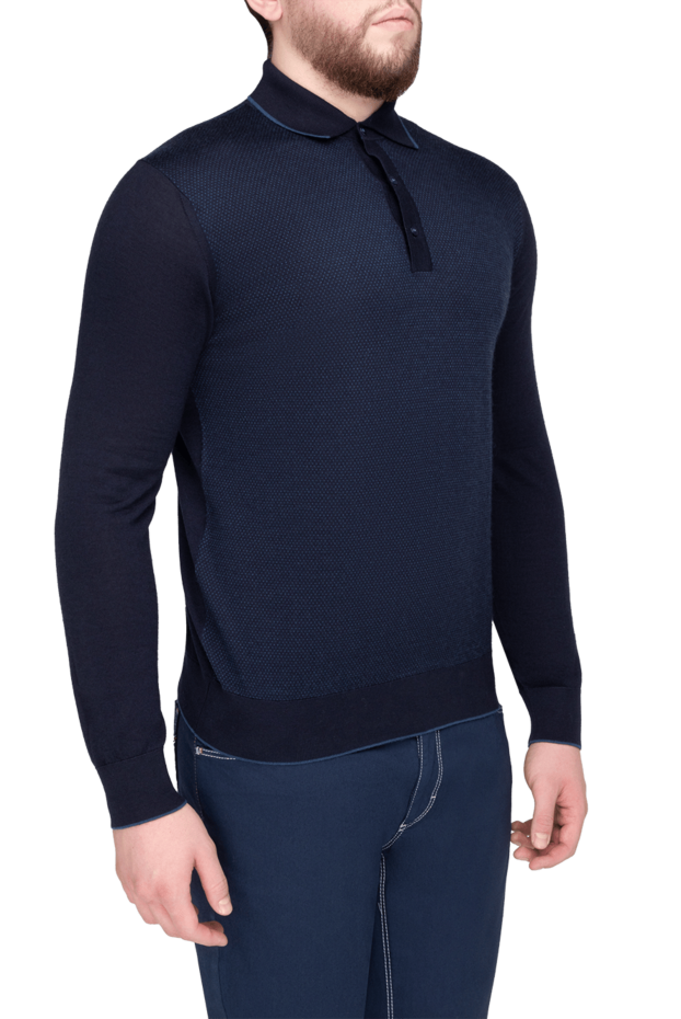 Stefano Ricci поло с длинным рукавом из кашемира и шелка мужское серое 175645 - фото 3