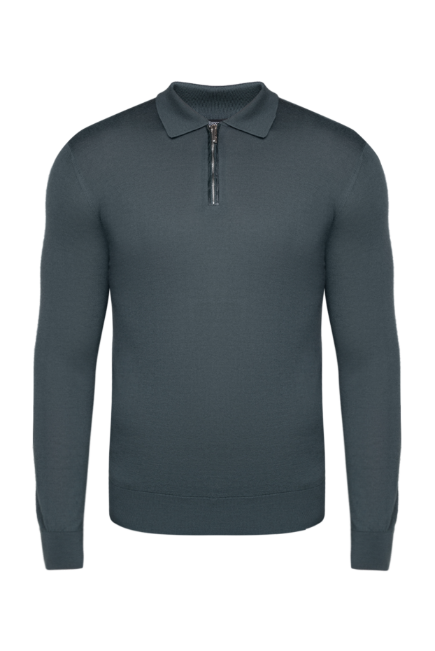 Stefano Ricci men's long sleeve cashmere polo shirt with zip 175657 - photo 1