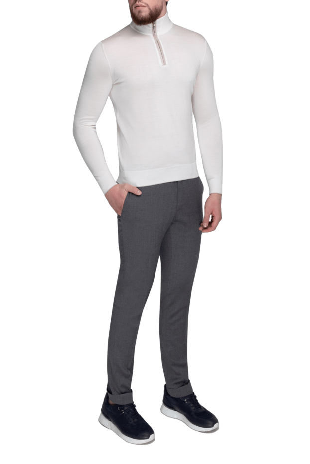 Stefano Ricci тройер шелковый мужской белый 175662 - фото 2