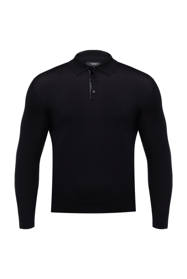 Stefano Ricci men's black long sleeve silk and cashmere polo shirt 175663 - photo 1