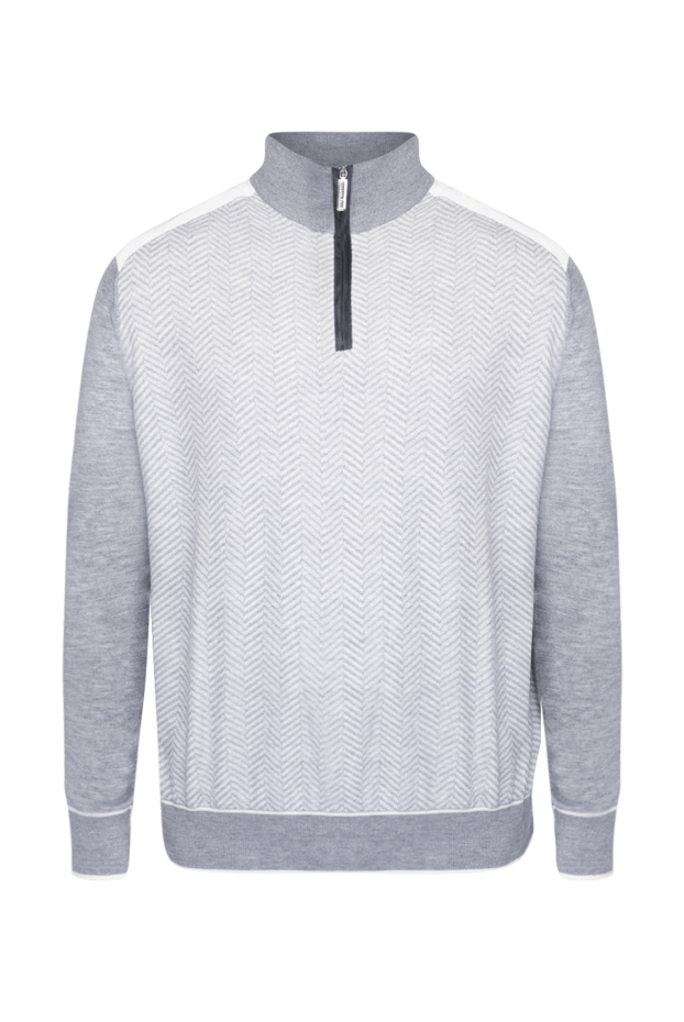 Stefano Ricci men's light grey melange cashmere and silk troyer 175666 - photo 1