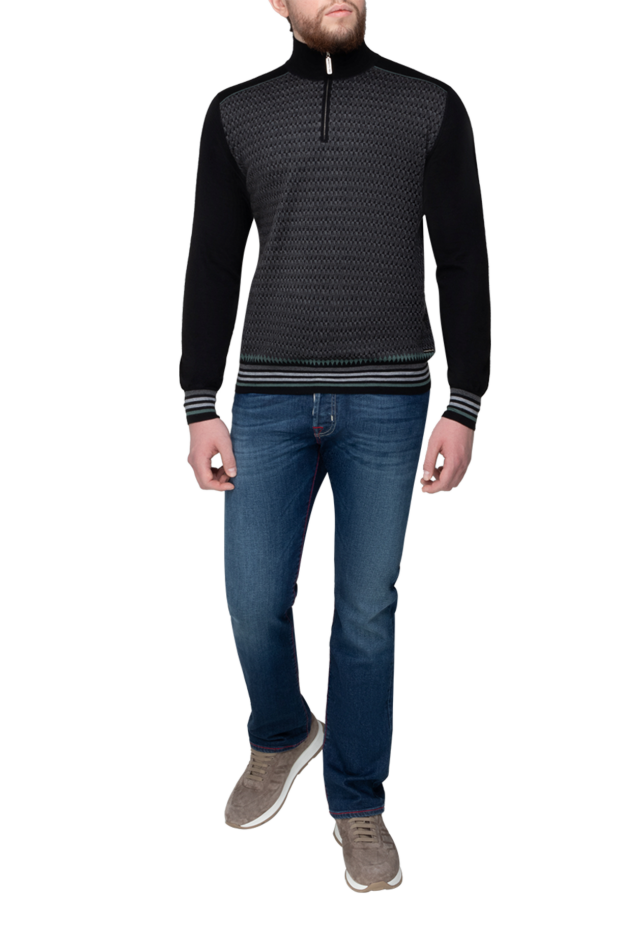 Stefano Ricci men's wool troyer with textured pattern and stand-up collar
 175687 - photo 2