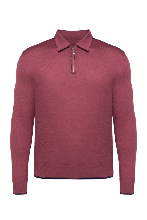 Stefano Ricci long-sleeved cashmere and silk polo for men pink 175717 - photo 1
