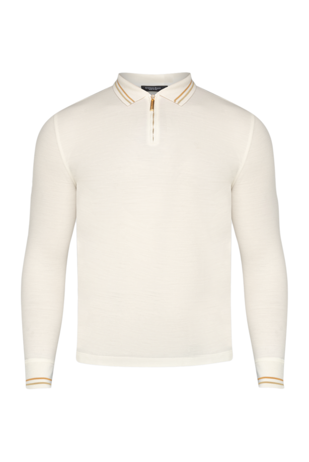 Stefano Ricci polo with long sleeves made of wool for men white 175722 - photo 1