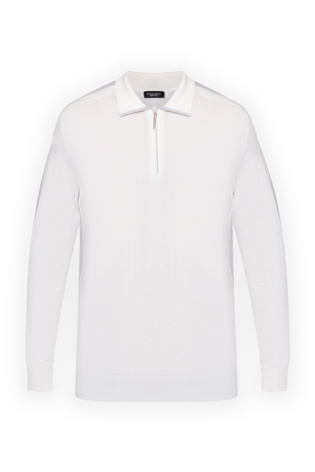 Stefano Ricci white knit polo with textured vertical stripes 175725 - photo 1