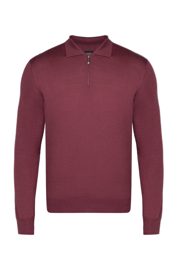 Stefano Ricci men's burgundy cashmere and silk knit polo shirt 175727 - photo 1
