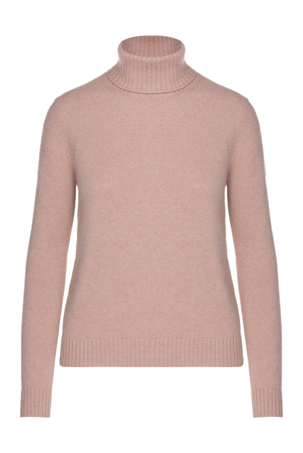 Loro Piana pink cashmere ribbed turtleneck with a fold-over collar women's 175754 - photo 1