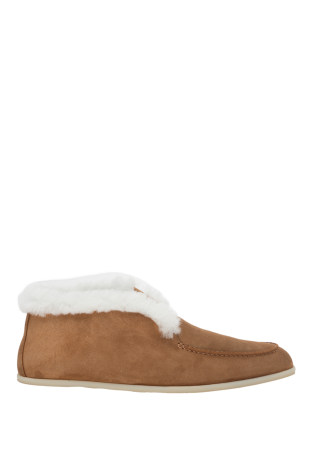 Loro Piana winter women's moccasins made of light brown suede with fur trim
175764 - photo 1