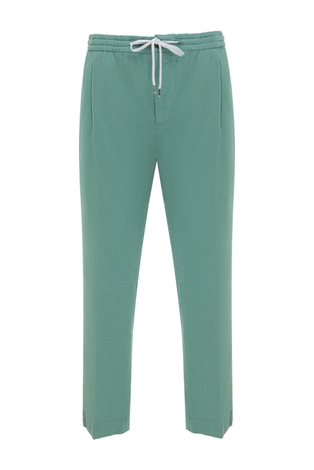 PT01 (Pantaloni Torino) брюки мужские из хлопка и эластана зеленые 175783 - фото 1