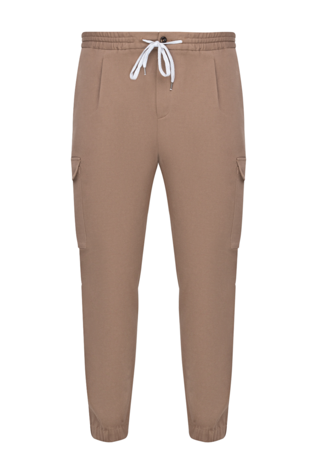 PT01 (Pantaloni Torino) бежевые мужские брюки-карго с эластичным поясом на шнурке
175792 - фото 1