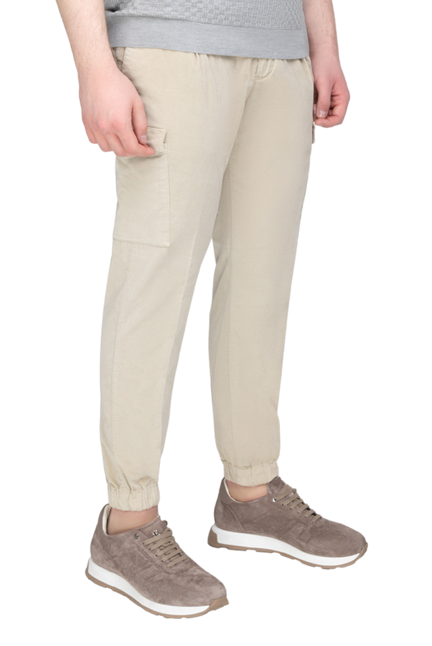 PT01 (Pantaloni Torino)  брюки мужские из хлопка и эластана серые 175794 - фото 3