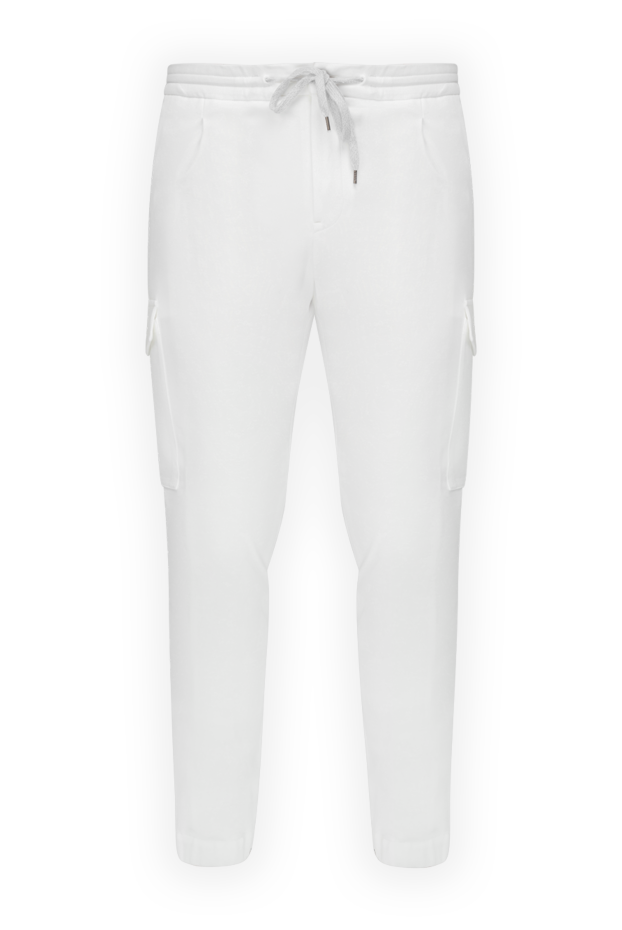 PT01 (Pantaloni Torino) брюки мужские белые с карманами на штанинах 175798 - фото 1
