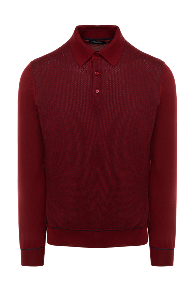 Stefano Ricci long sleeve cashmere and silk polo shirt for men red 175823 - photo 1
