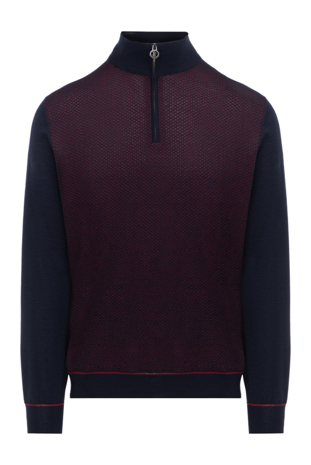 Stefano Ricci men's cashmere and silk troyer in burgundy and blue with a zipper
175828 - photo 1