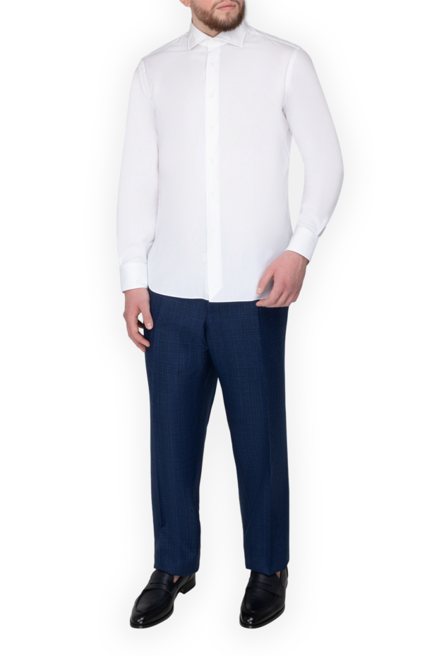 Alessandro Gherardi  men's shirt made of cotton and polyamide white 175842 - photo 2