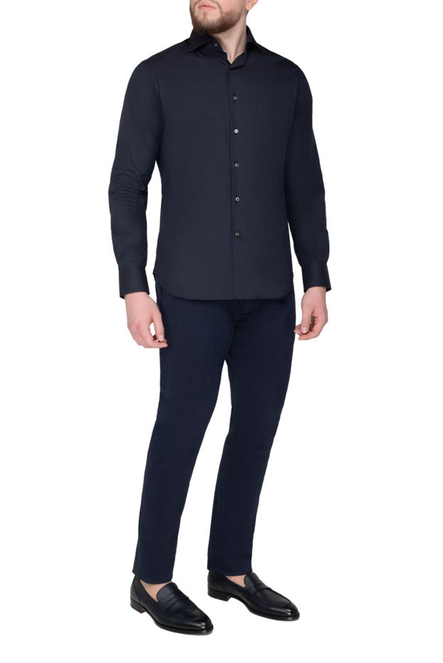 Alessandro Gherardi  men's shirt made of cotton and polyamide black 175843 - photo 2