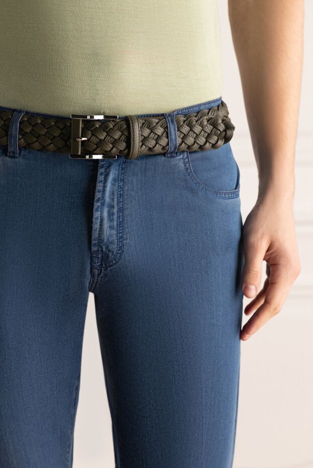 Cesare di Napoli a braided belt made of soft, deep green leather.
 175855 - photo 2