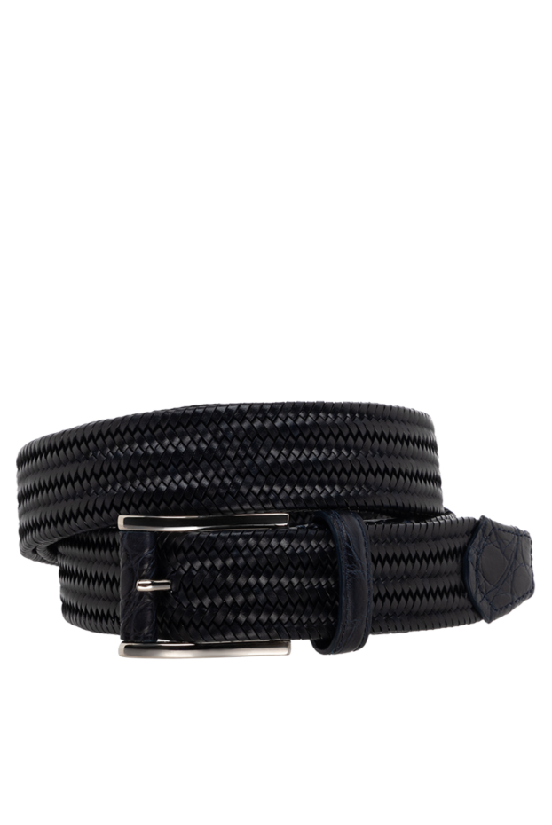 Cesare di Napoli a woven leather belt in dark blue. 175906 - photo 1