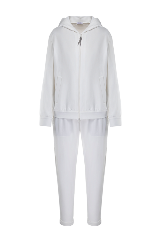 Brunello Cucinelli костюм с худи и укороченными брюками в белом цвете
175915 - фото 1
