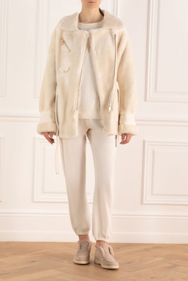 Nicole Benisti women's white fur jacket 175956 - photo 2
