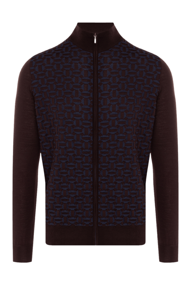 Cesare di Napoli dark brown cashmere and silk cardigan with a zipper
176100 - photo 1