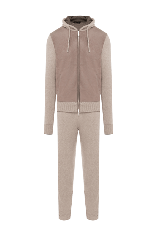 Cesare di Napoli men's beige tracksuit made of viscose wool and cashmere 176110 - photo 1