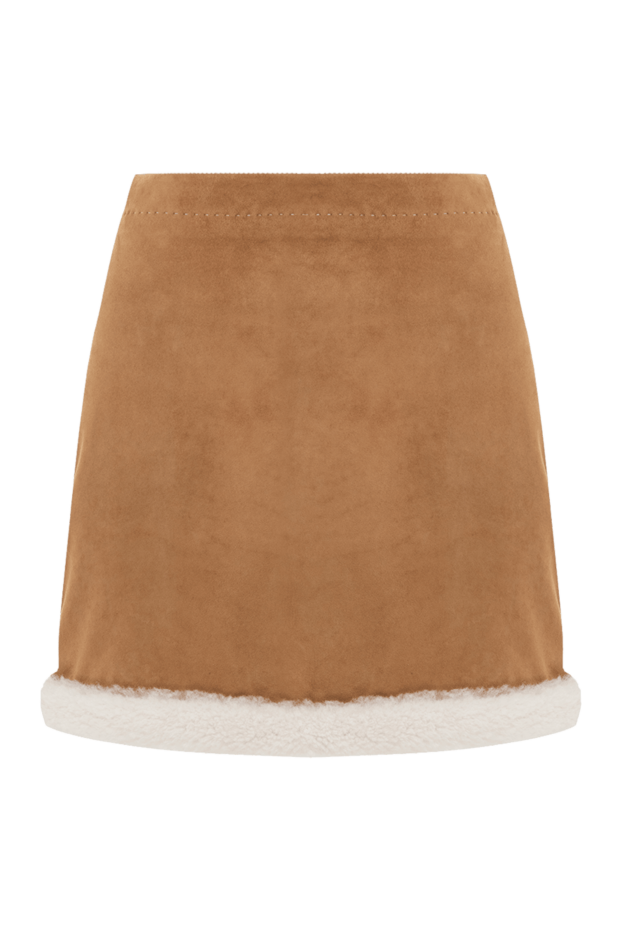 Ermanno Scervino юбка из замши бежевая женская 176130 - фото 1