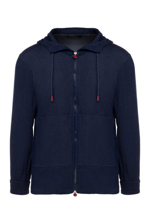 Kiton толстовка на молнии мужская хлопковая с карманами синяя
176177 - фото 1