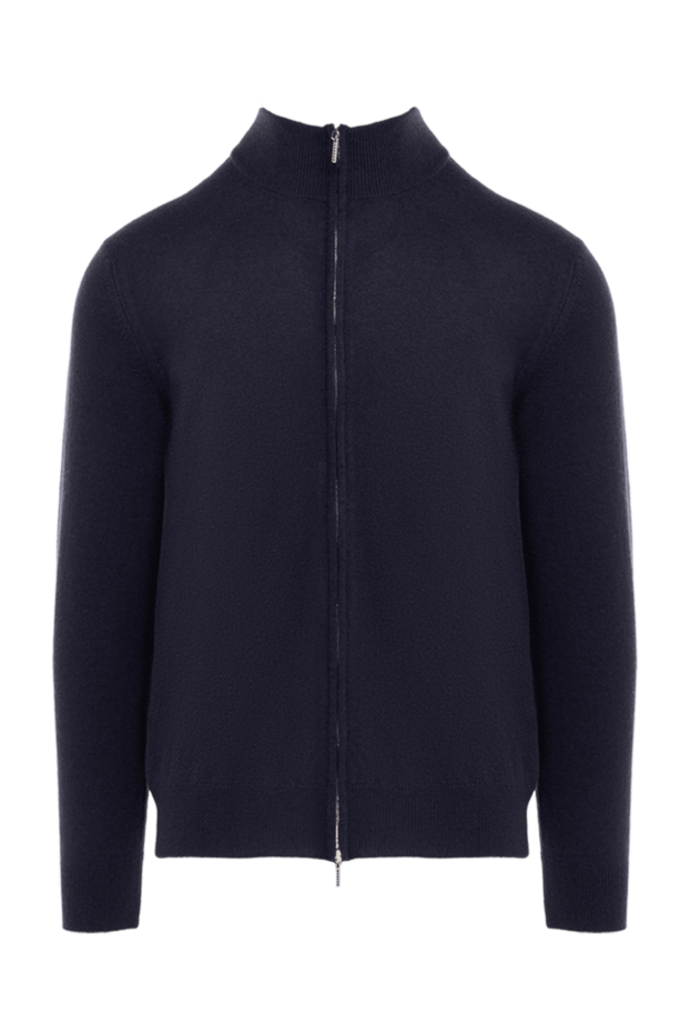 Cesare di Napoli blue wool and cashmere cardigan for men 176226 - photo 1