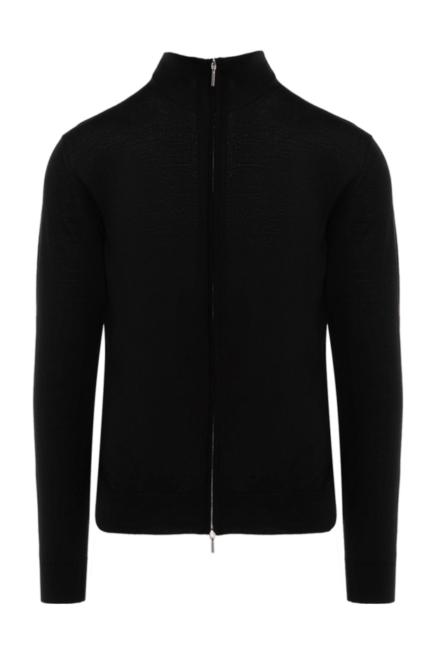 Cesare di Napoli black wool cardigan for men 176227 - photo 1
