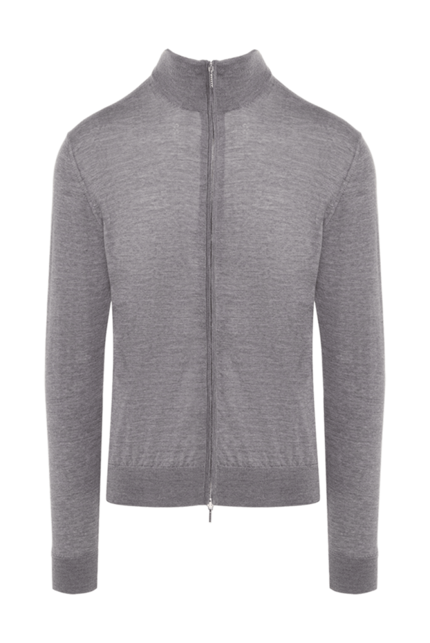 Cesare di Napoli gray wool cardigan for men 176230 - photo 1