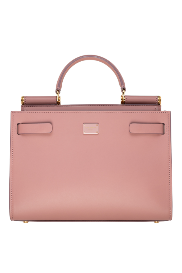 Dolce & Gabbana сумка из кожи ягненка женская розовая 176245 - фото 1