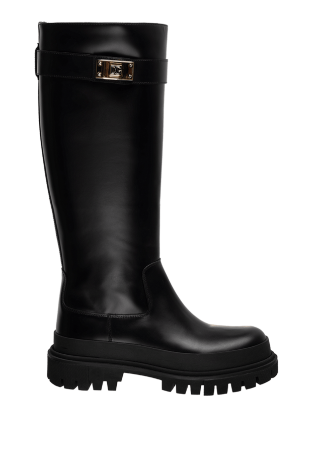 Dolce & Gabbana сапоги из телячьей кожи женские черные 176264 - фото 1