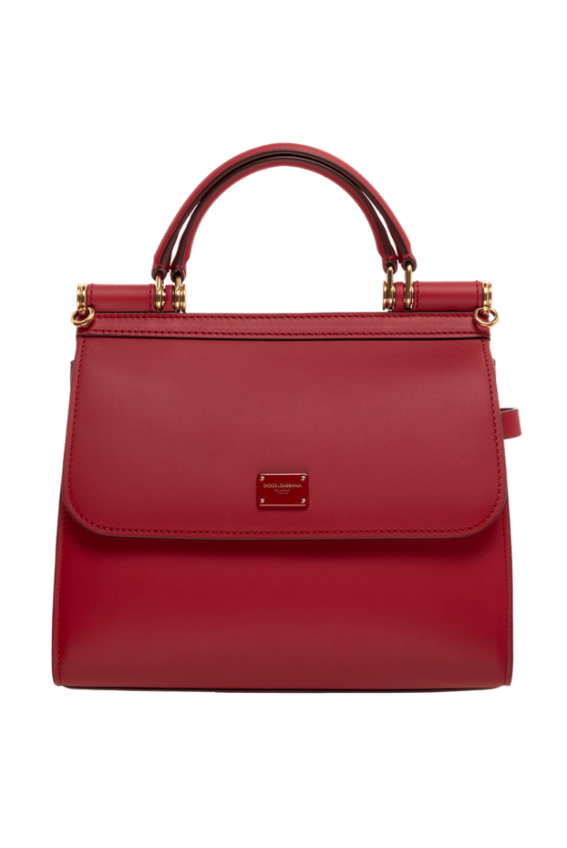 Dolce & Gabbana сумка из натуральной кожи женская красная 176272 - фото 1
